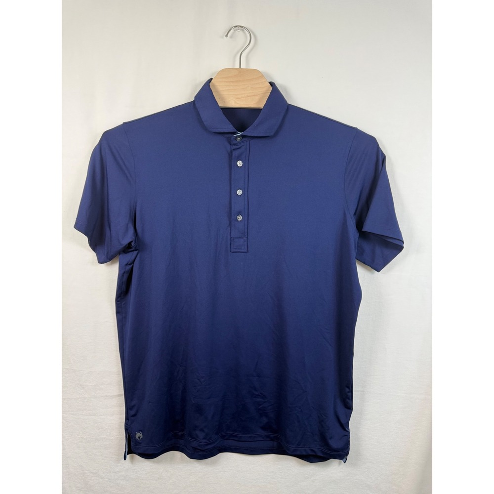Greyson Mens Navy Blue Short Sleeve Golf Polo Shirt Size Large Recycled Stretch